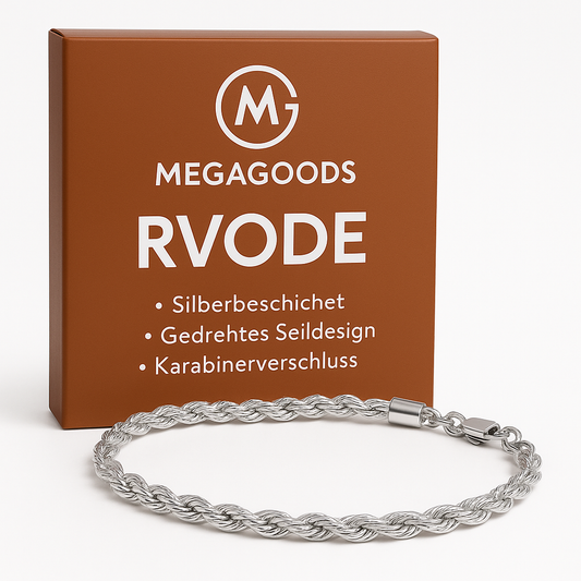 Silberne Twisted Rope Armkette Damen Herren modisch glänzend DE.