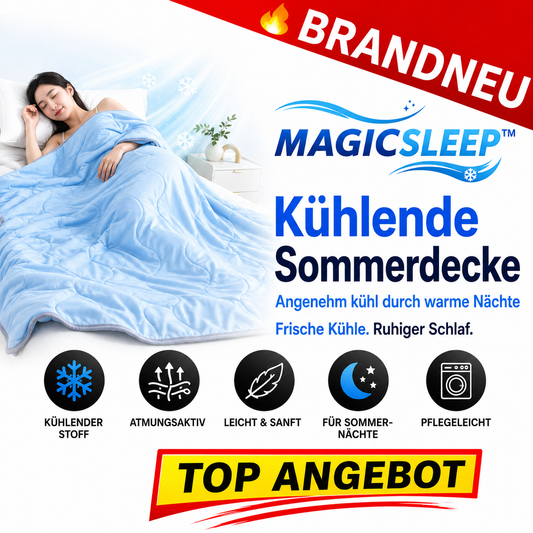 MagicSleep™ Kühlende Sommerdecke Eisdecke Bettdecke Kühldecke Decke mit Kühlung