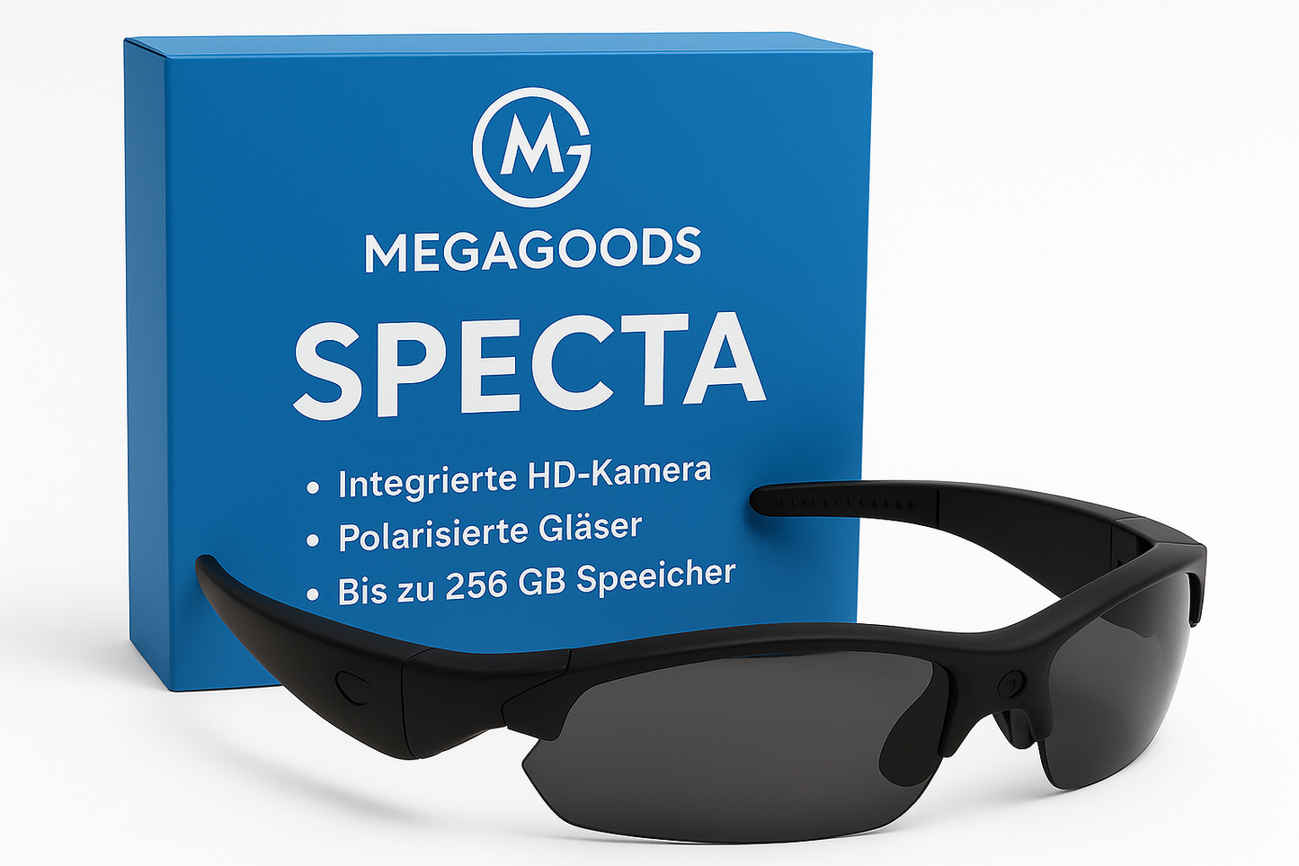 Kamera-Brille 1080P Full HD Videoaufnahme für Sport und Outdoor DE.