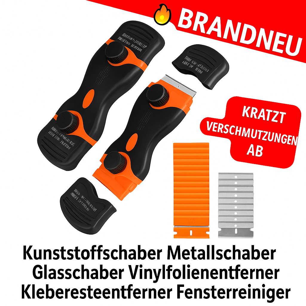 Kunststoffschaber Metallschaber Glasschaber Vinylfolienentferner Kleberesteentferner Fensterreiniger