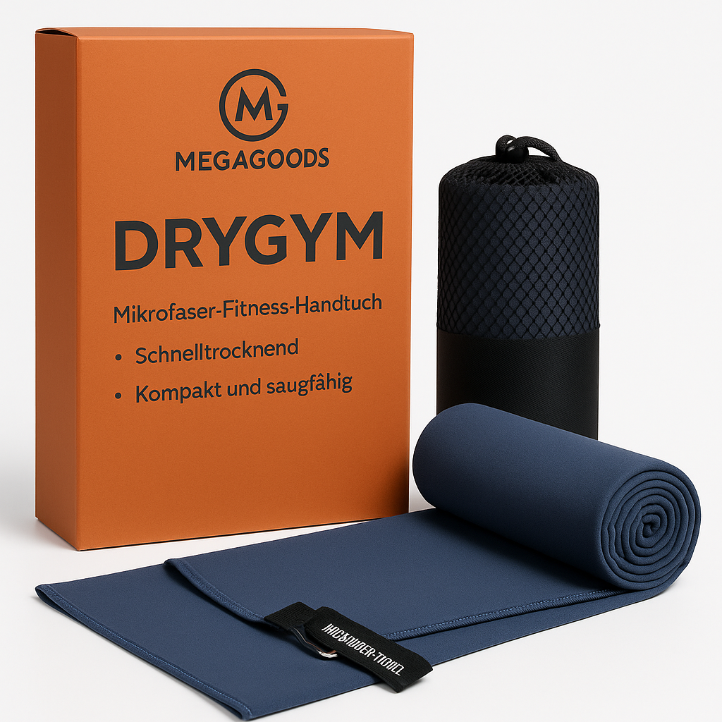 Schnelltrocknendes Sporthandtuch 40x80 cm Blau Gym Pool Reise DE.
