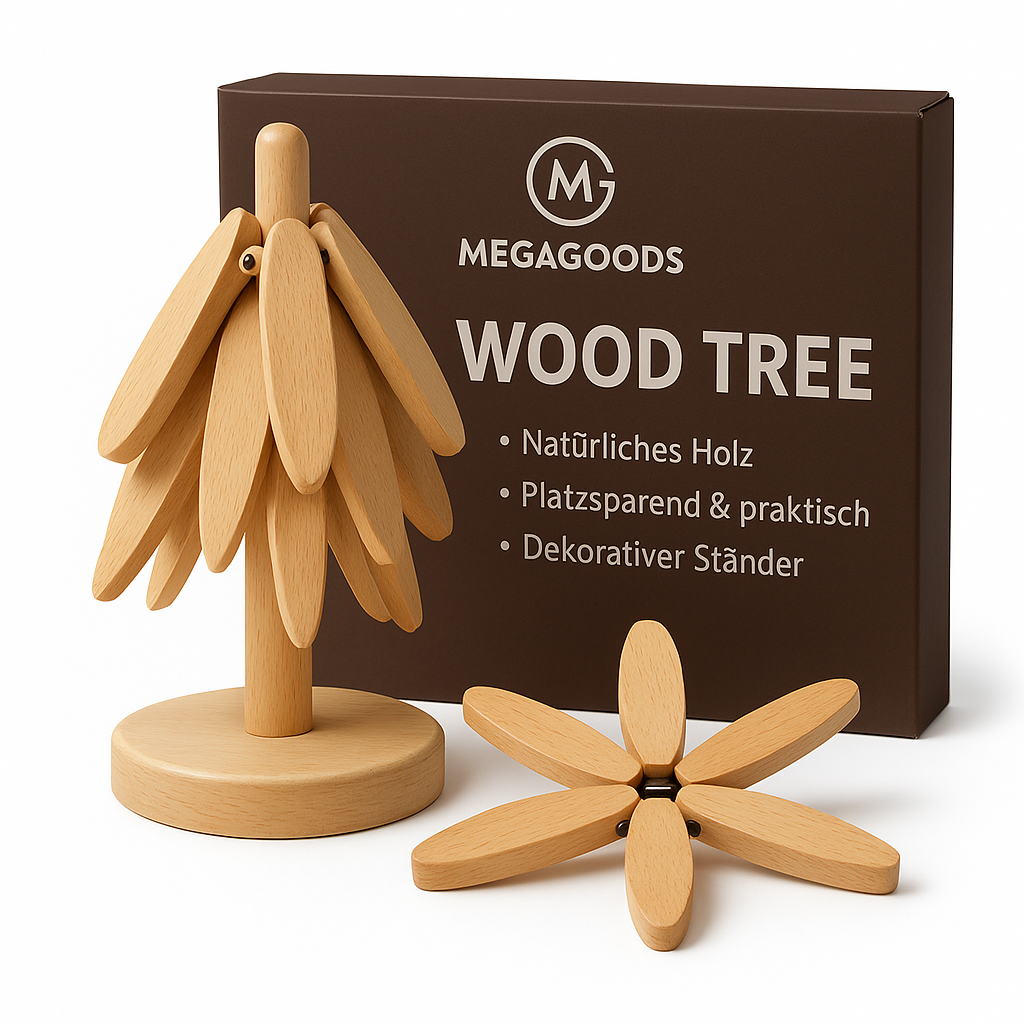 Holz Untersetzer Baum Design Topfmatte Hitzeschutz Ständer 3er DE.