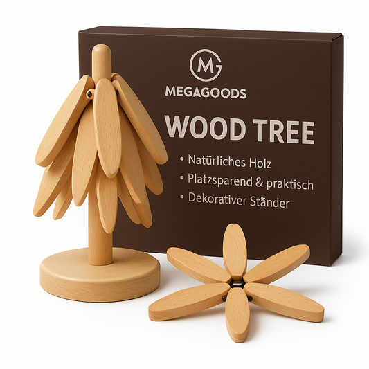 Holz Untersetzer Baum Design Topfmatte Hitzeschutz Ständer 3er DE.