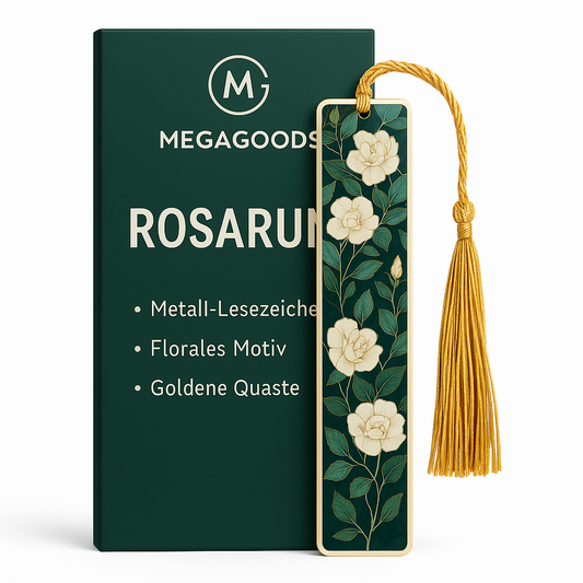 Metall-Lesezeichen Blume filigran Sonnenblume Rose Iris Gold DE.