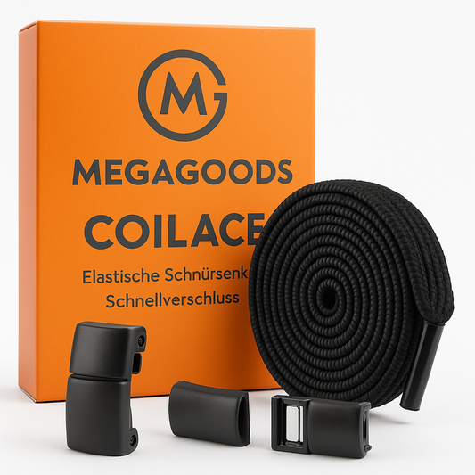 Elastische Schnürsenkel 8 mm mit Schnellverschluss Laufen Sport DE.