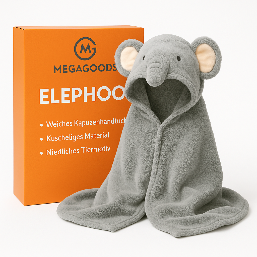 Baby Kapuzenhandtuch weich mit Tiermotiv für Neugeborene DE.