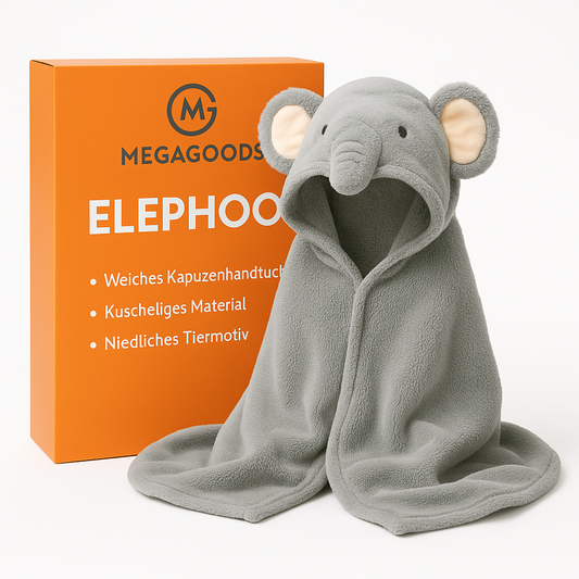 Baby Kapuzenhandtuch weich mit Tiermotiv für Neugeborene DE.