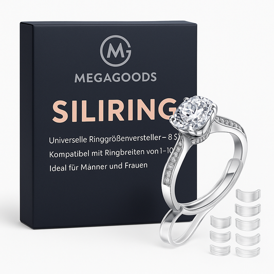 Silikon Ringgrößen-Anpasser 8er-Set unsichtbar für Ringe DE.