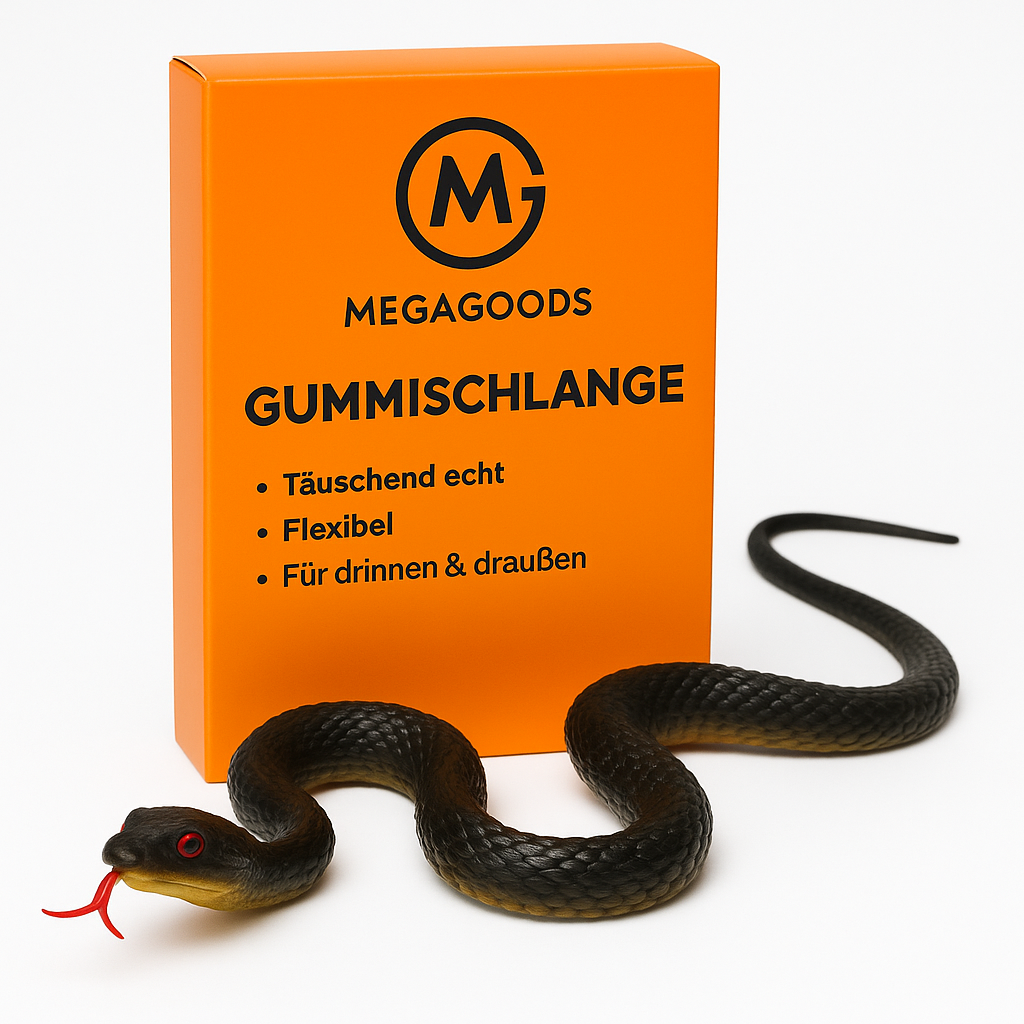 Gummischlange 45cm realistisch Scherzartikel Vogel Schreck Spaß DE.