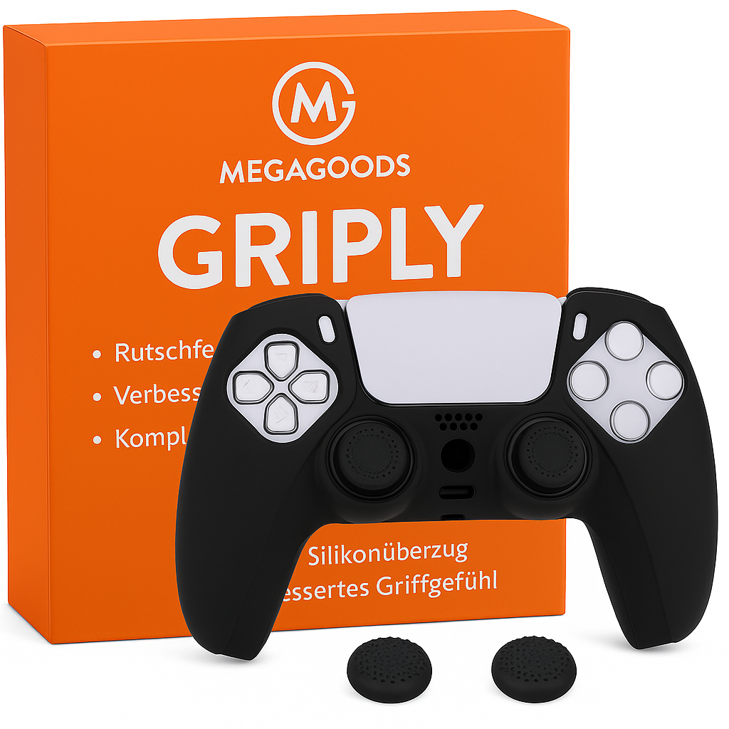 Schutz-Hülle für PS5 Controller rutschfest Silikon Case mit Grip DE.