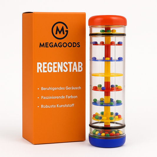 Regenmacher Spielzeug Baby Rassel Musikstab Sensorik Montessori DE.