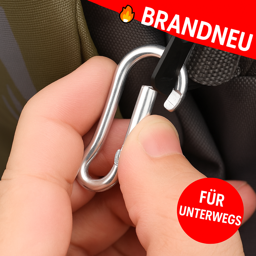 Mini Karabiner Outdoor Survival Schlüsselanhänger Camping Angelverschluss 50er Set