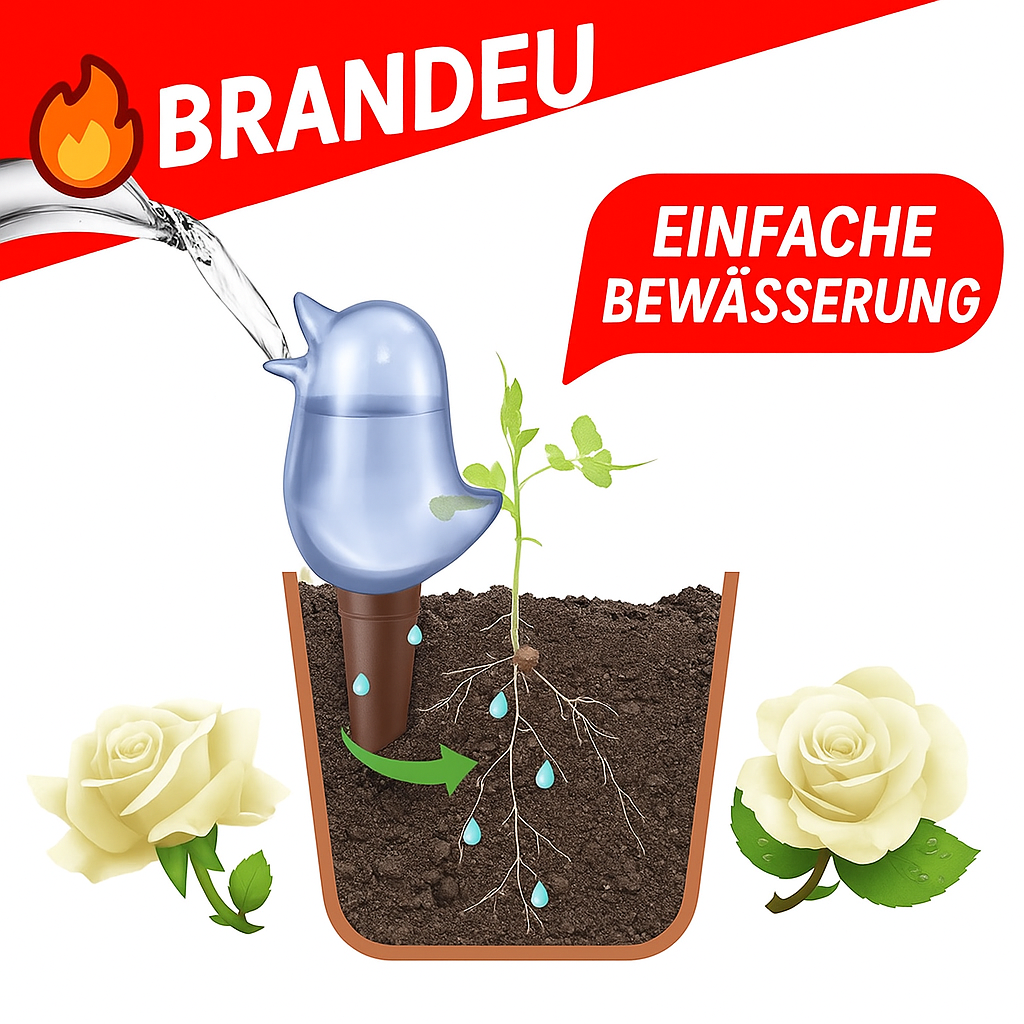 Pflanzenbewässerung automatisch Vogel Design Selbstbewässerung Garten Balkon
