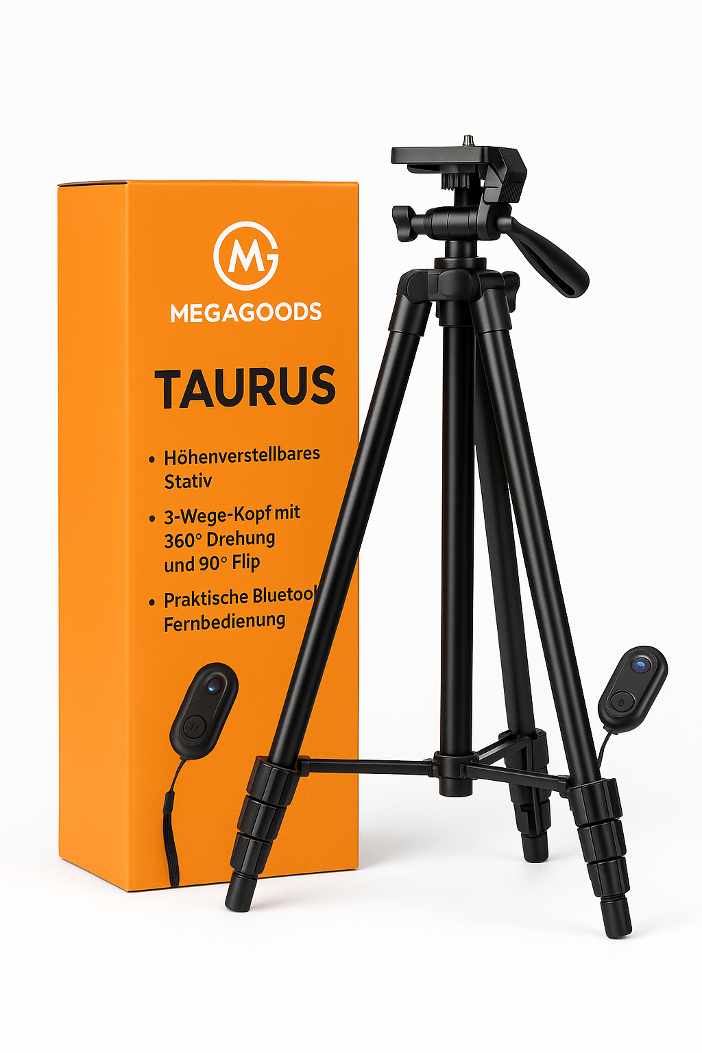 Handy Stativ 100 cm mit Bluetooth Auslöser für Videoaufnahmen DE.