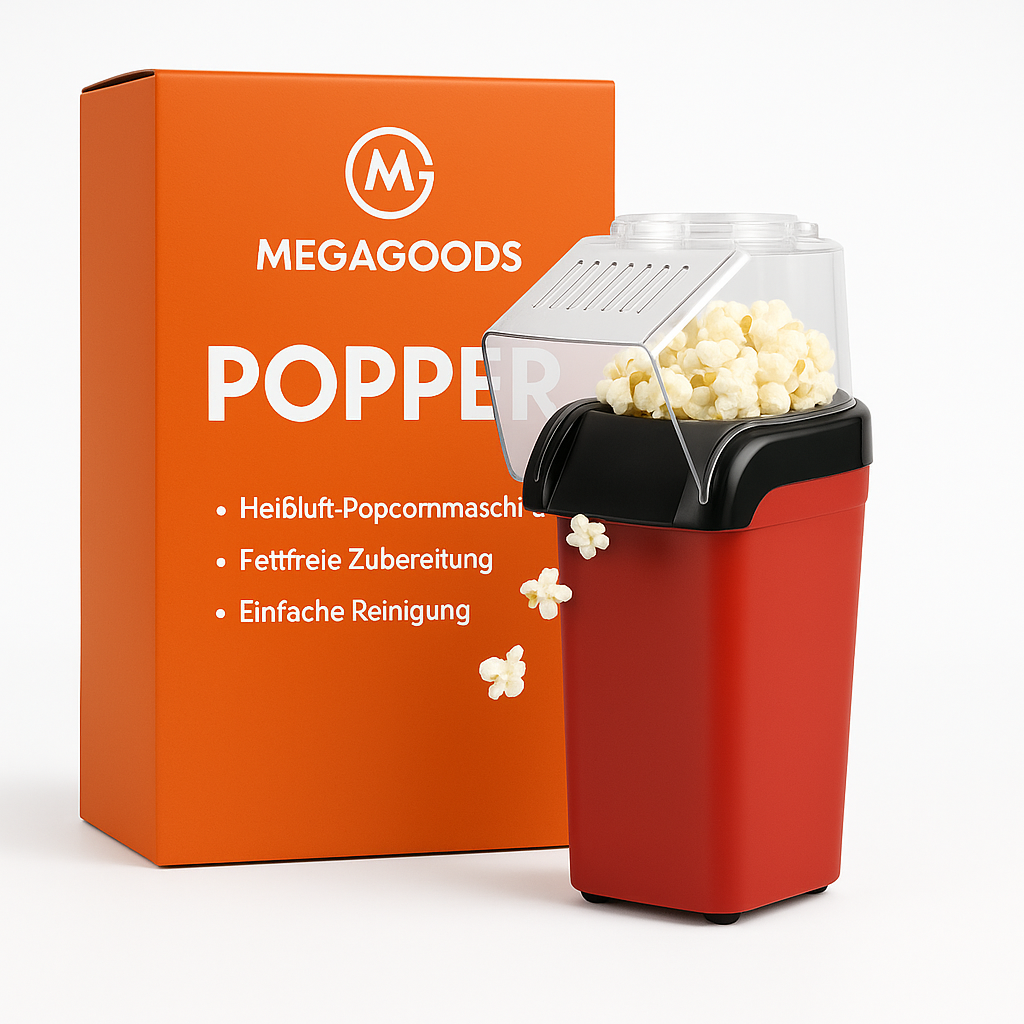 Vollautomatische Popcornmaschine kompakt elektrisch für Zuhause DE.