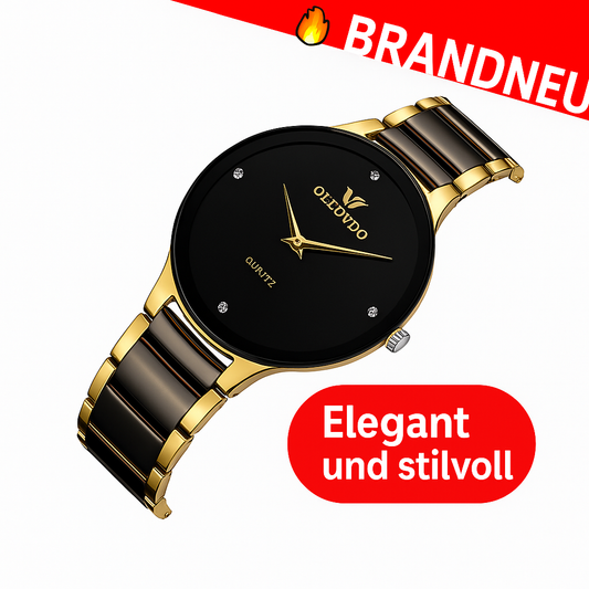 OLEDUVO™ Herren Armbanduhr – Elegant und stilvoll schwarz quartz business Uhr