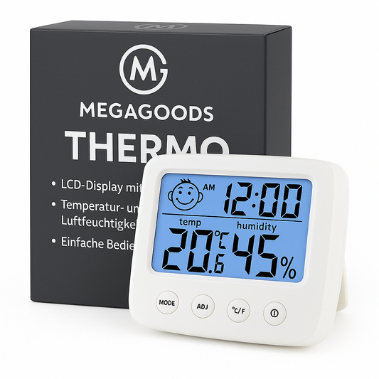 LCD Hygrometer Thermometer mit Backlight für Babyzimmer DE.