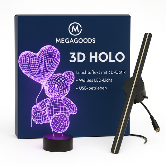 3D Hologramm-Fan 16,5 Zoll 2000x224 WiFi Beamer 224 LEDs Werbung DE.