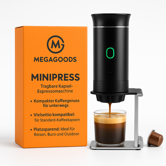 3in1 Kapsel-Kaffeemaschine tragbar elektrisch kabellos Reise DE.
