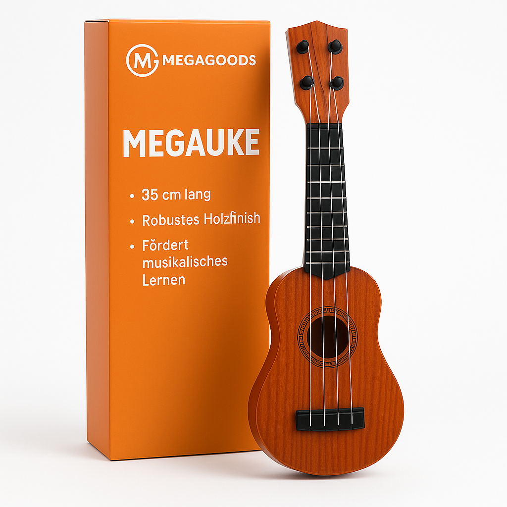 Kinder-Ukulele 35 cm Spielzeuggitarre musikfähig Lerninstrument DE.