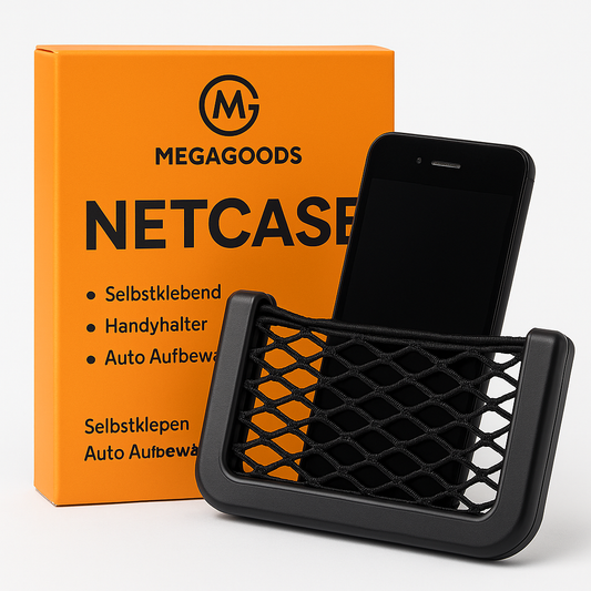 Auto Netz Tasche selbstklebend Handyhalter Aufbewahrung DE.