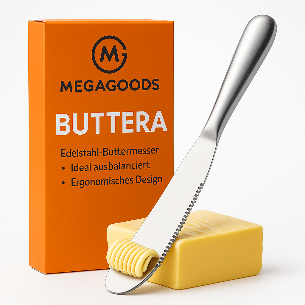 Butterstreichmesser Edelstahl für Butter Käse und Dessert DE.
