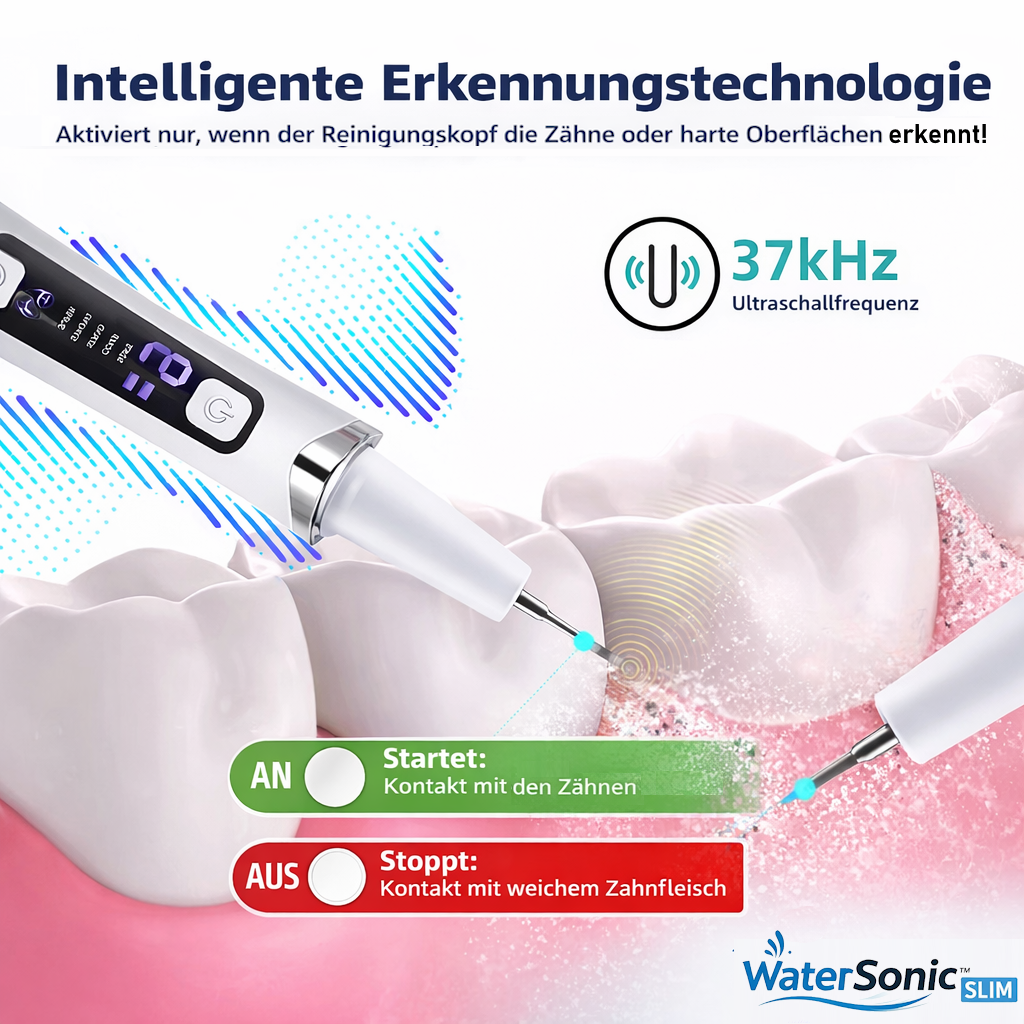 WaterSonic™ Slim - Profi Ultraschall Zahnsteinentferner elektrisch mit UV Licht!