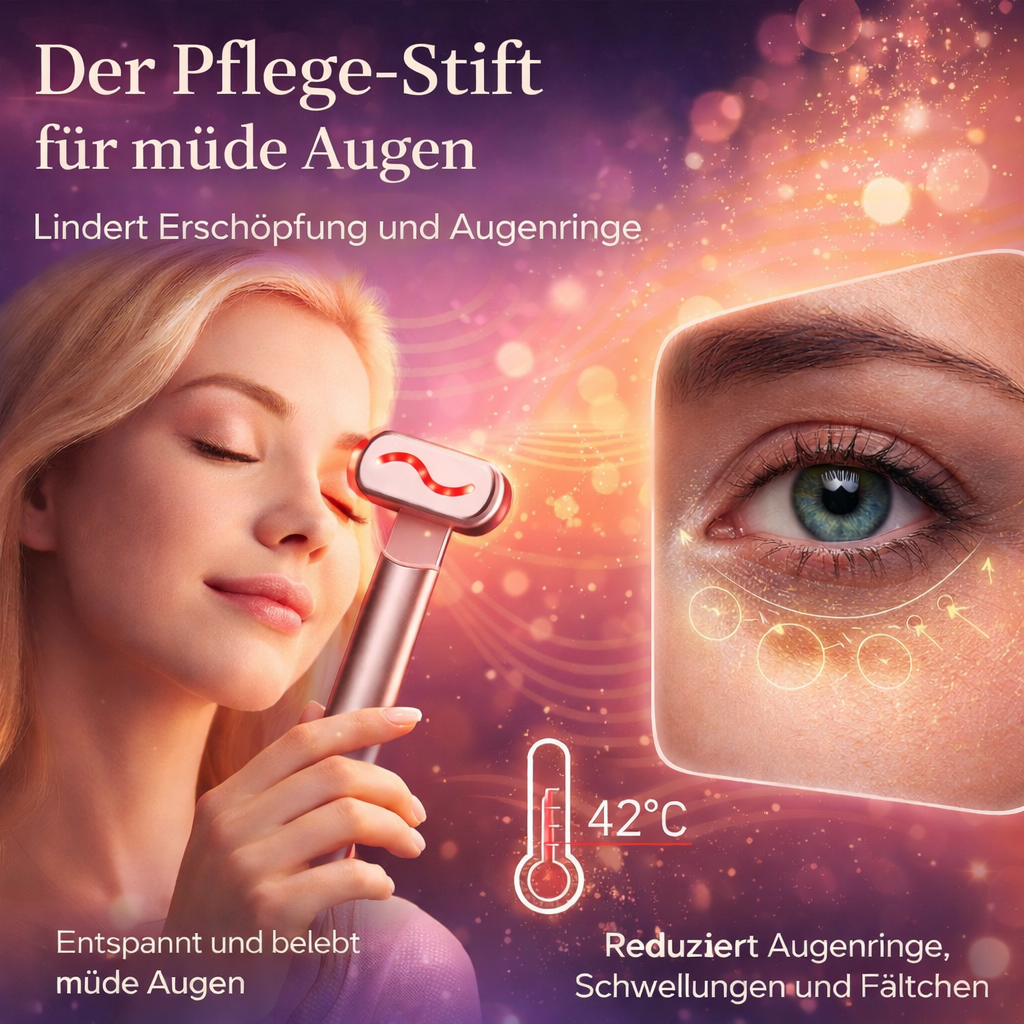 Nuvaskin™ Augenringe & Tränensäcke Lifting Stift Mikrostrom Rotlicht LED Wärme