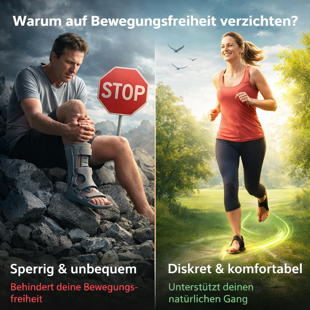 NeuroStep™ Fußheber Orthese gegen Dropfoot endlich sicher gehen ohne Stolpern