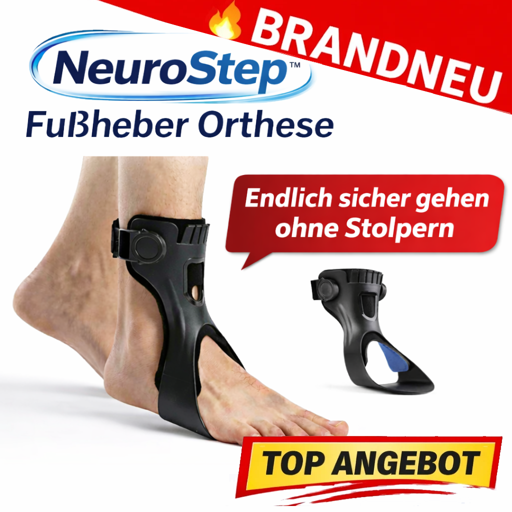 NeuroStep™ Fußheber Orthese gegen Dropfoot endlich sicher gehen ohne Stolpern