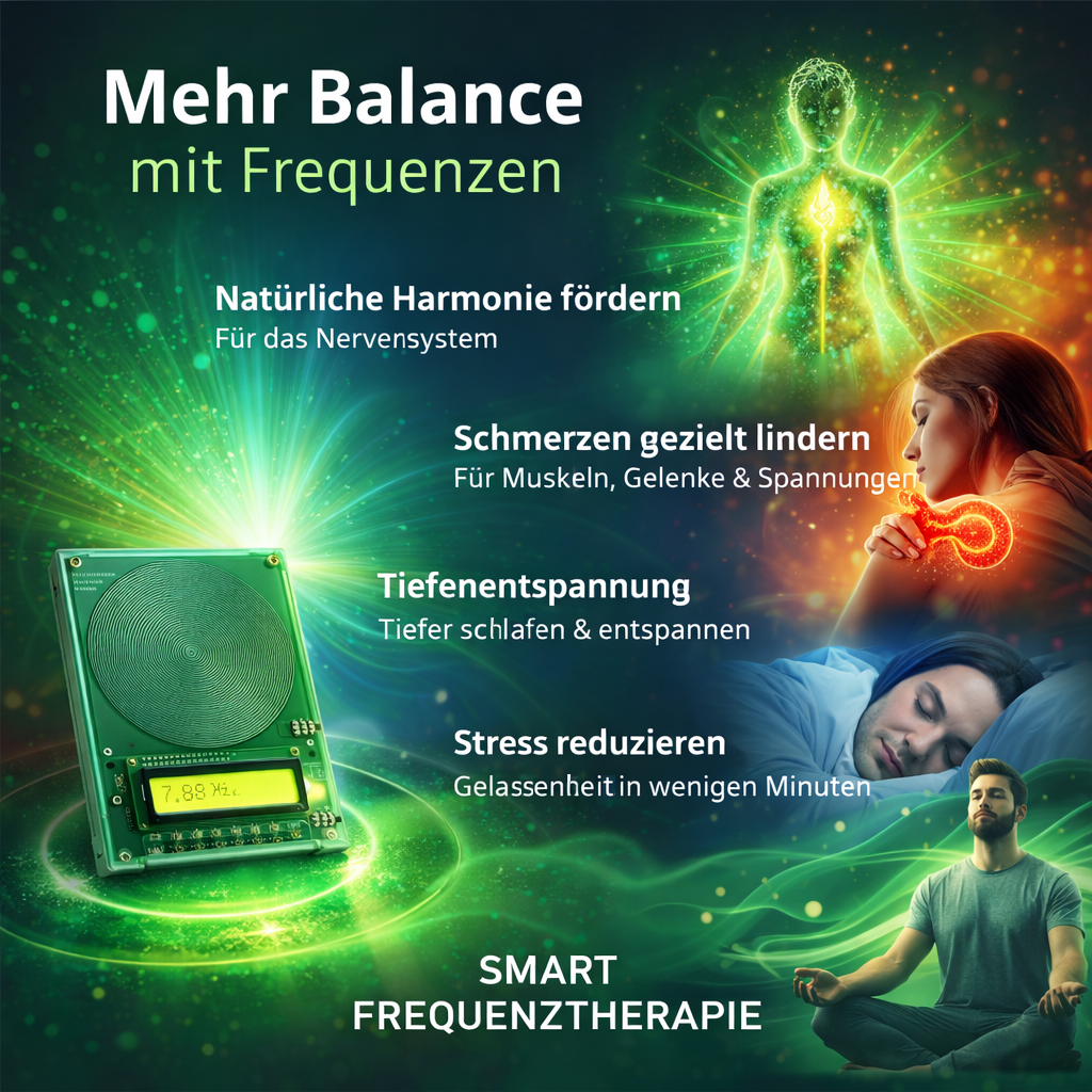 Frequora™ Frequenzgerät Frequenztherapie Stress Entspannung Regeneration
