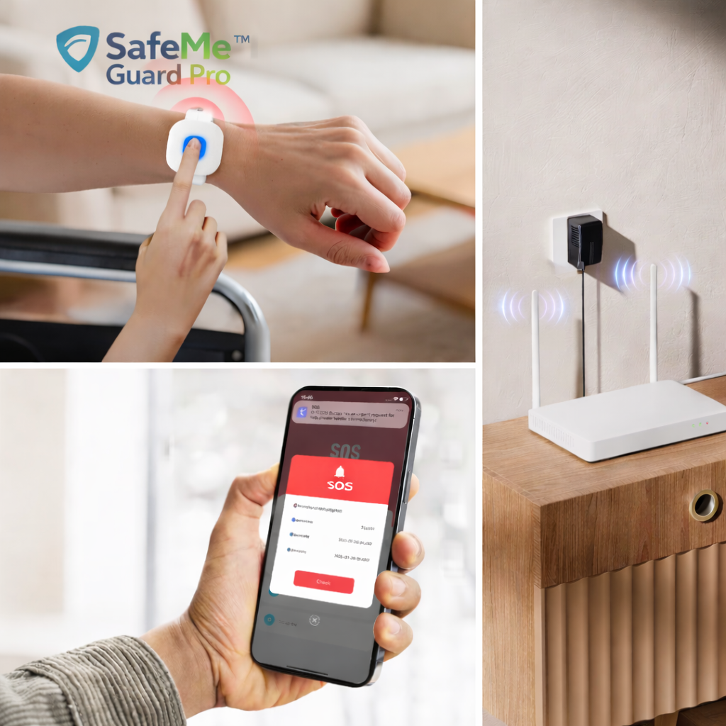 SafeMe™ Guard Pro Notfallarmband SOS Alarm WiFi App Senioren Sicherheit Plus