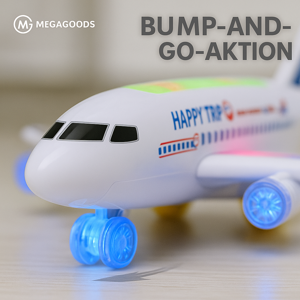 Elektronisches Flugzeug Spielzeug mit Licht und Musik für Kinder DE.