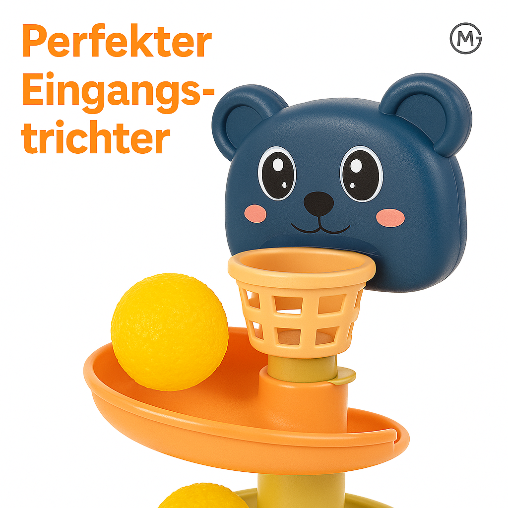 Montessori Kugelbahn Lernspielzeug Kinder Geschenk mit 7 Bällen DE.