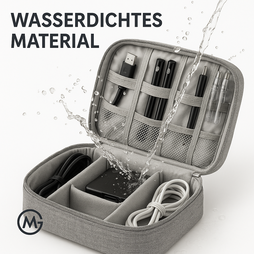 Wasserdichte Kabeltasche Reise-Organizer Elektronik Zubehör DE.
