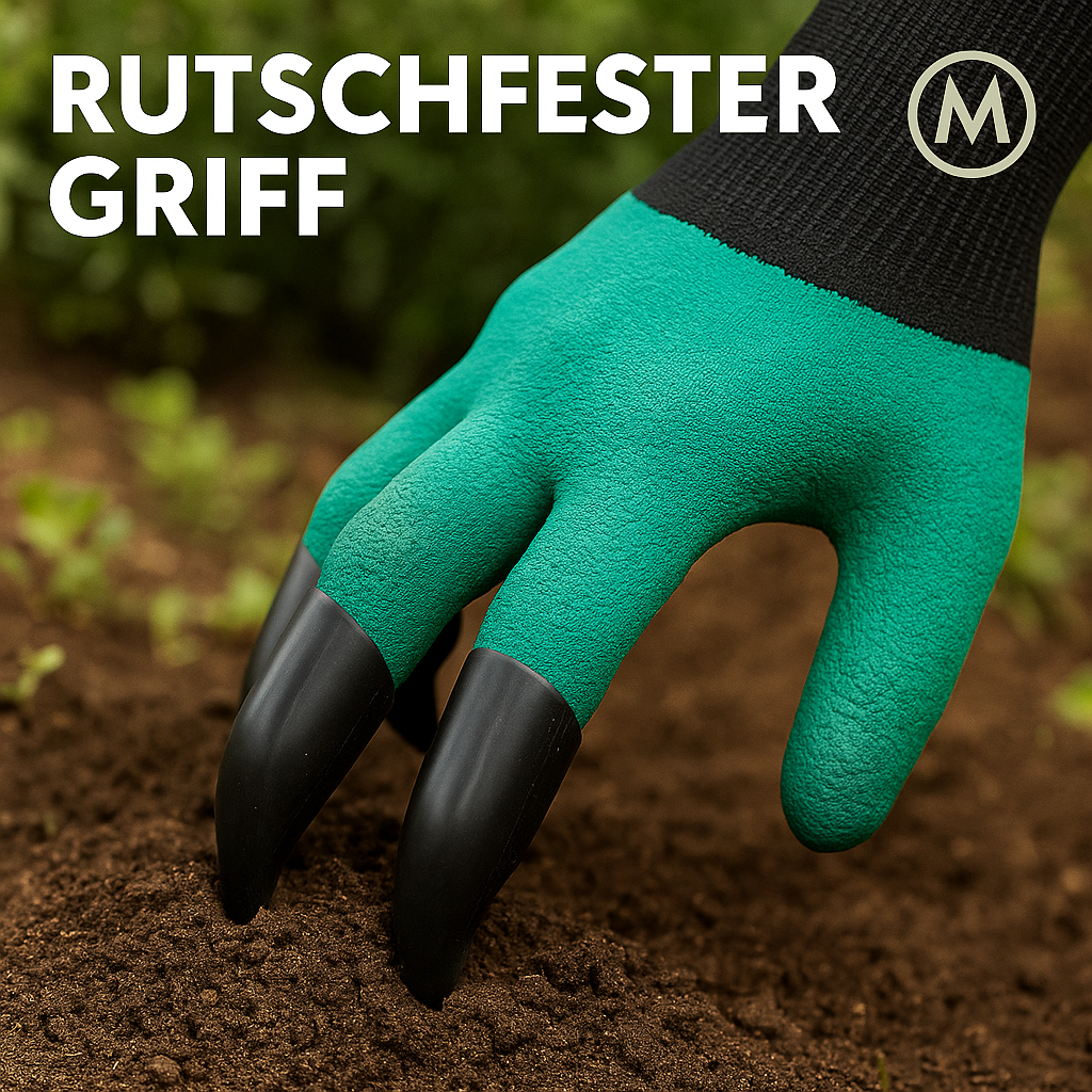 Gartenhandschuhe mit Krallen Graben Jäten Schutz robust DE.