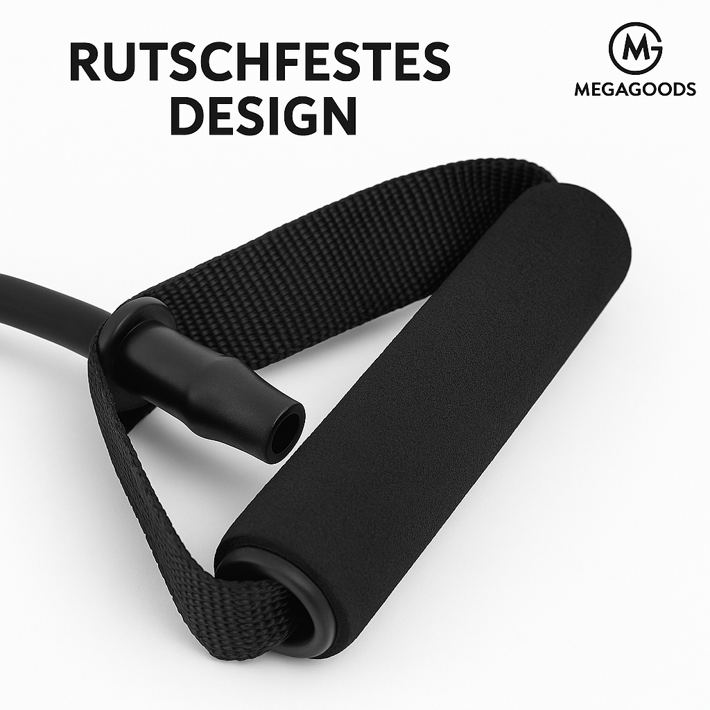 Widerstandsband mit Griffen Fitnessband Home Gym Training DE.