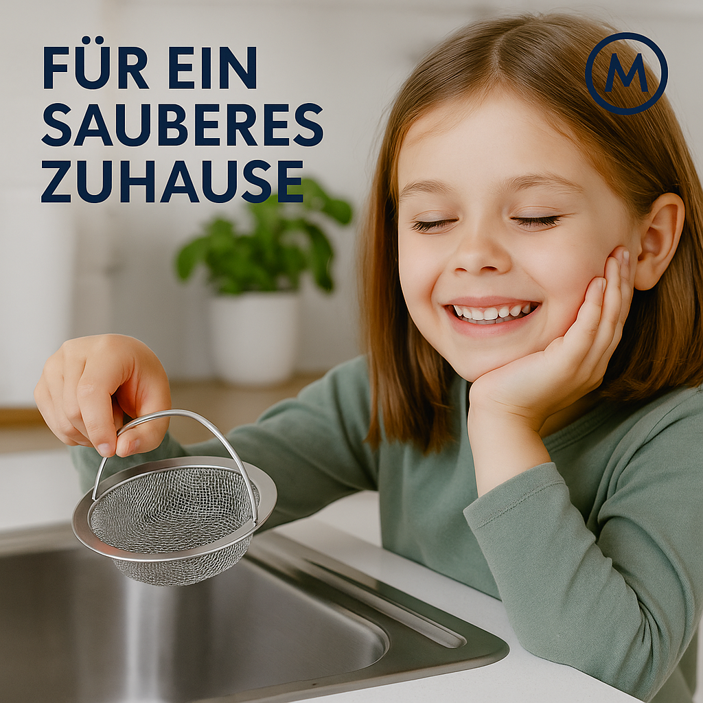 Edelstahl Spülbecken Sieb gegen Speisereste Haare Abflussfilter DE.