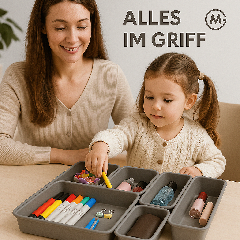 8er-Set Schubladen Organizer Boxen verstellbar Bad Küche DE.