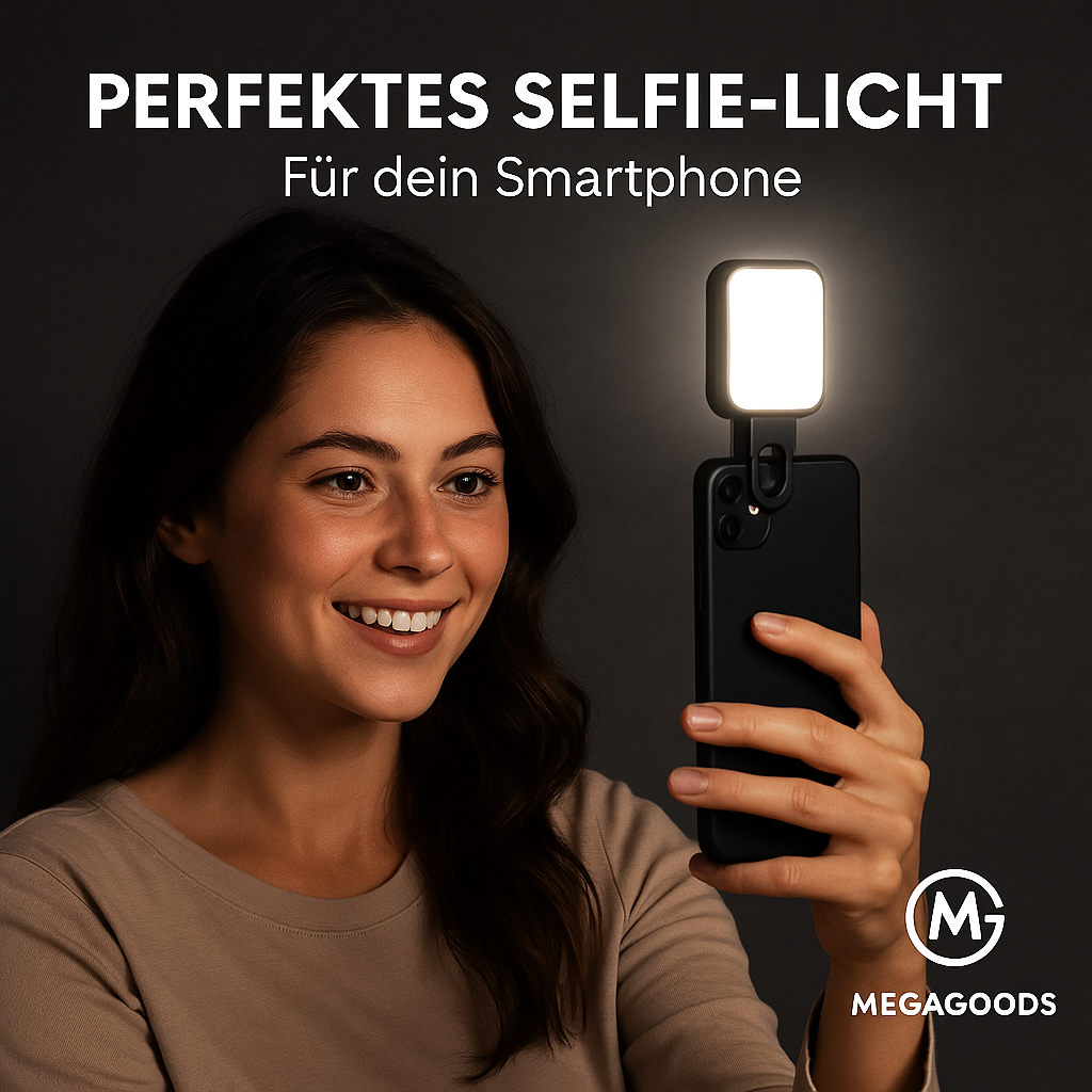 Mini-Selfie-Licht LED Clip-On dimmbar 3 Stufen für Handy DE.