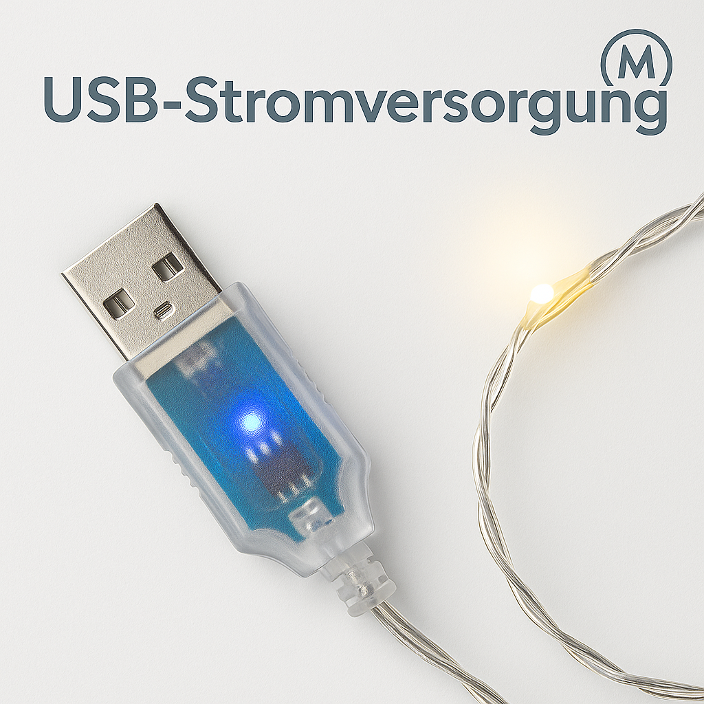 LED Lichtervorhang 3x2m USB 8 Modi für Party Hochzeit Innen DE.