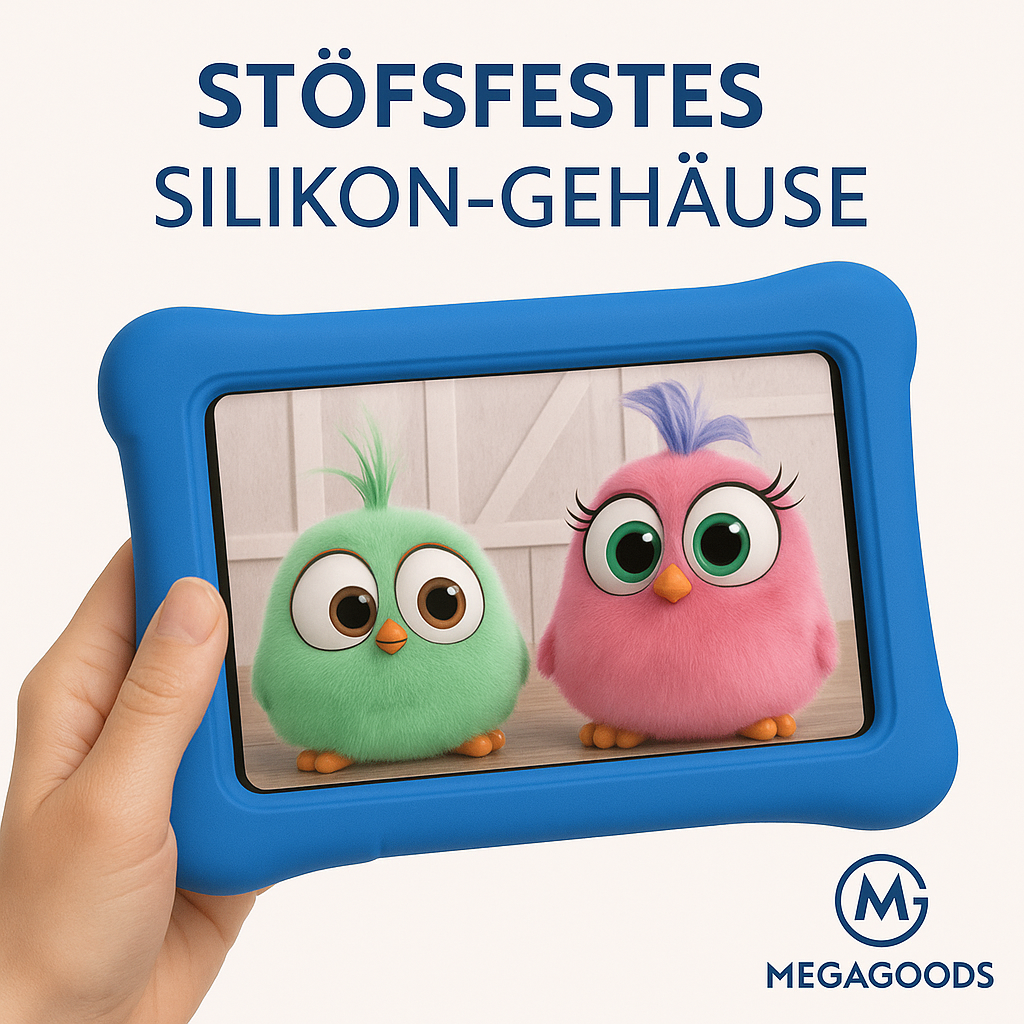 7 Zoll Kinder-Tablet Android 10 32GB WLAN Bluetooth Lern-Apps DE.