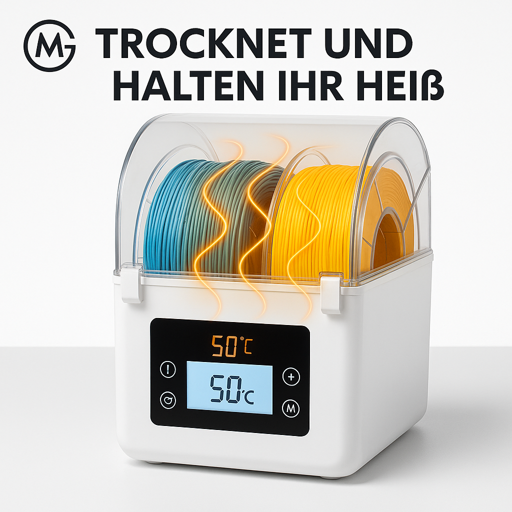 Filamenttrockner Box für 2 Rollen 1,75/2,85 mm 3D-Drucker DE.