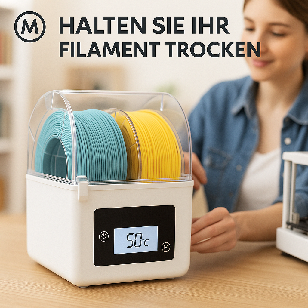 Filamenttrockner Box für 2 Rollen 1,75/2,85 mm 3D-Drucker DE.