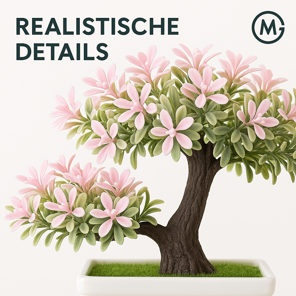 Künstlicher Bonsai Baum mit Topf Deko klein für Tisch Garten Zimmer DE.