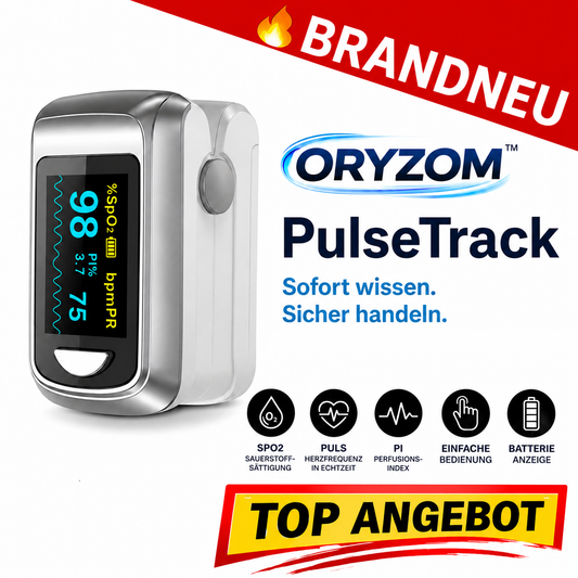 Oryzom™ PulseTrack Pulsoximeter Fingerpulsoximeter Finger Sauerstoffsättigung