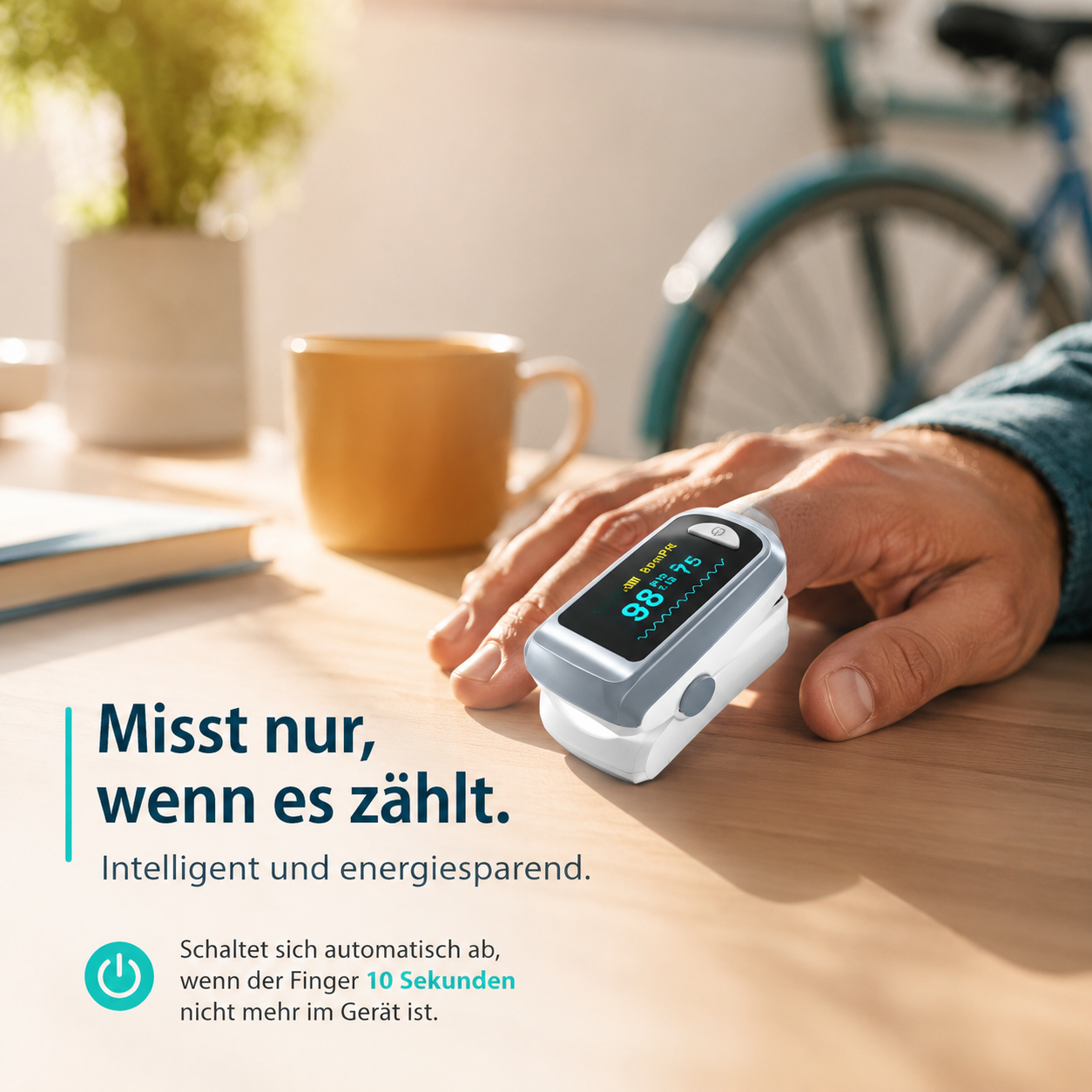 Oryzom™ PulseTrack Pulsoximeter Fingerpulsoximeter Finger Sauerstoffsättigung