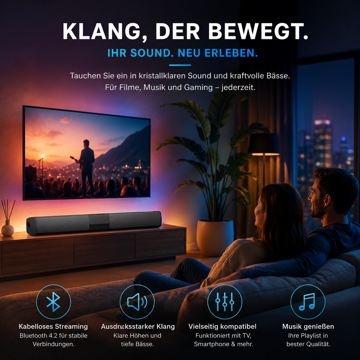 Osmo™ SoundLite Pro Soundbar 5.3 Lautsprecher Bluetooth Heimkino TV Soundsystem
