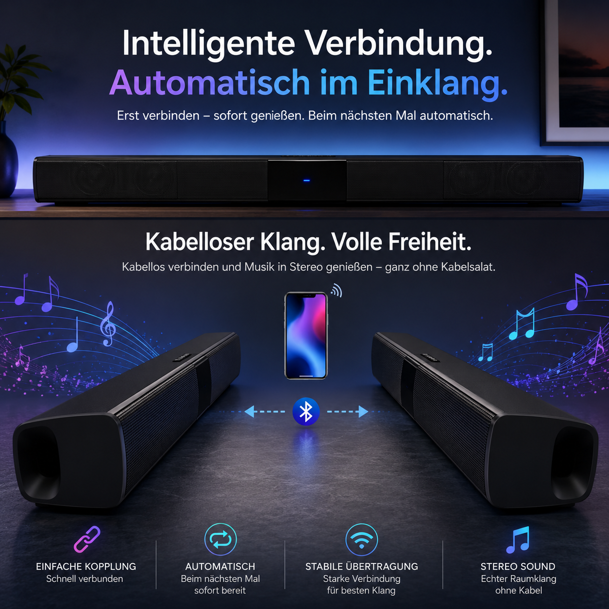 Osmo™ SoundLite Pro Soundbar 5.3 Lautsprecher Bluetooth Heimkino TV Soundsystem