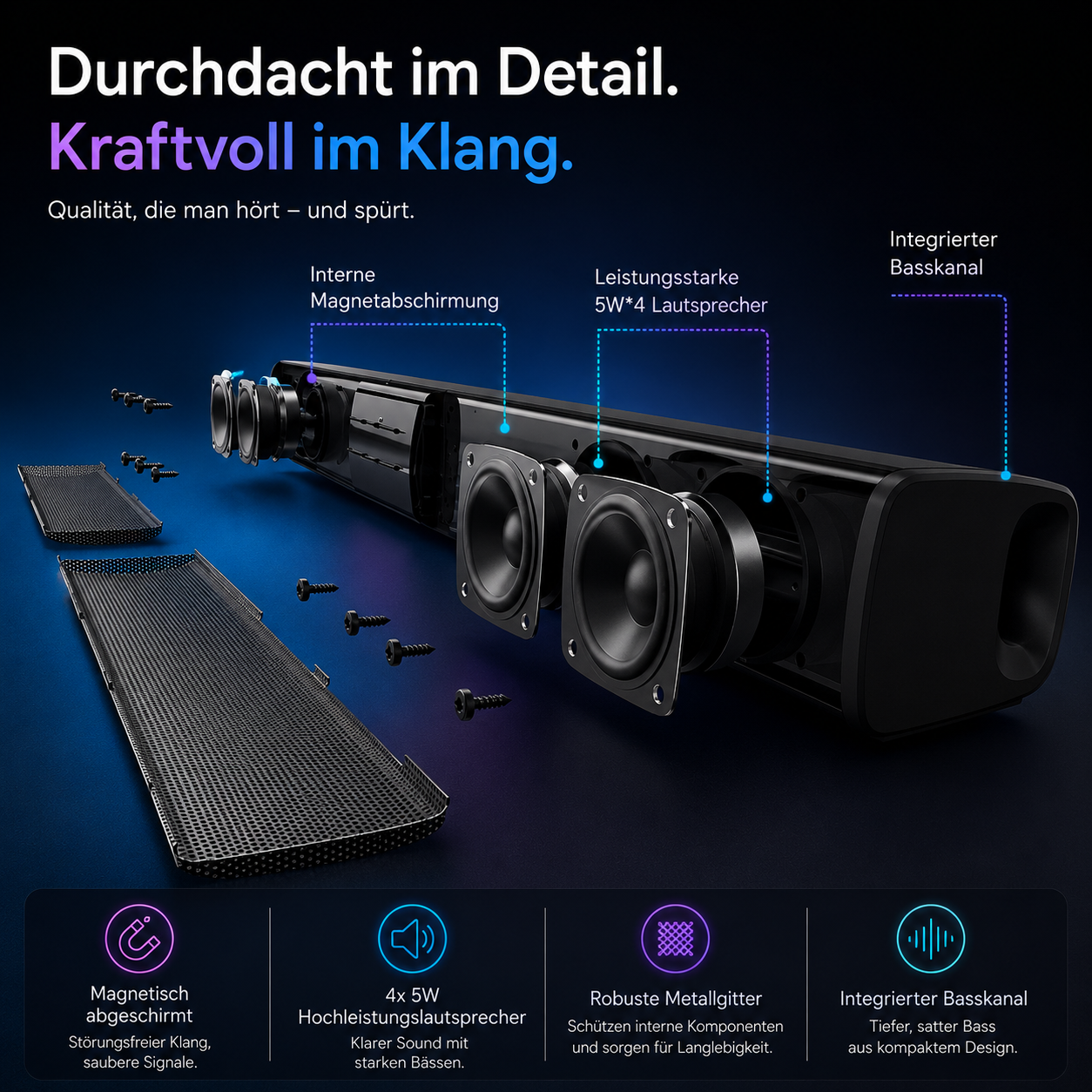 Osmo™ SoundLite Pro Soundbar 5.3 Lautsprecher Bluetooth Heimkino TV Soundsystem